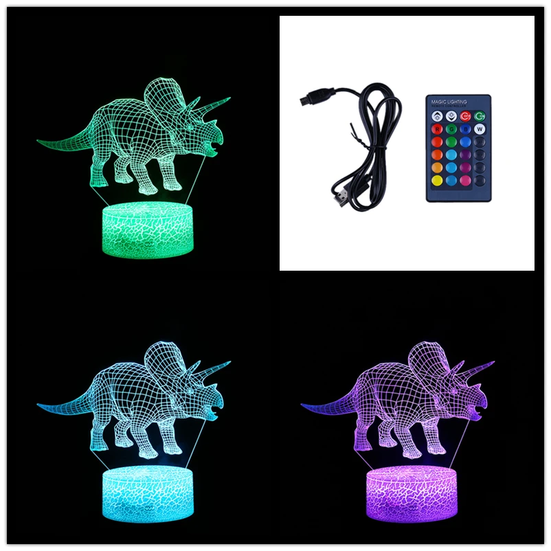 triceratops night light