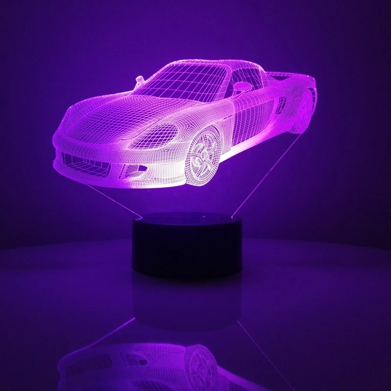 sports car 3D LED lamp 800