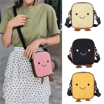 

Women Canvas Joker cute Messenger bag shoulder bag small bags for women Wild small square bag bolsas de mujer 4.05