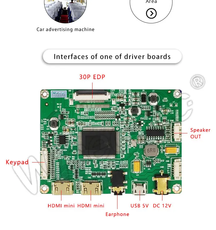 mini lcd tft 1920*1080 com alto-falante para