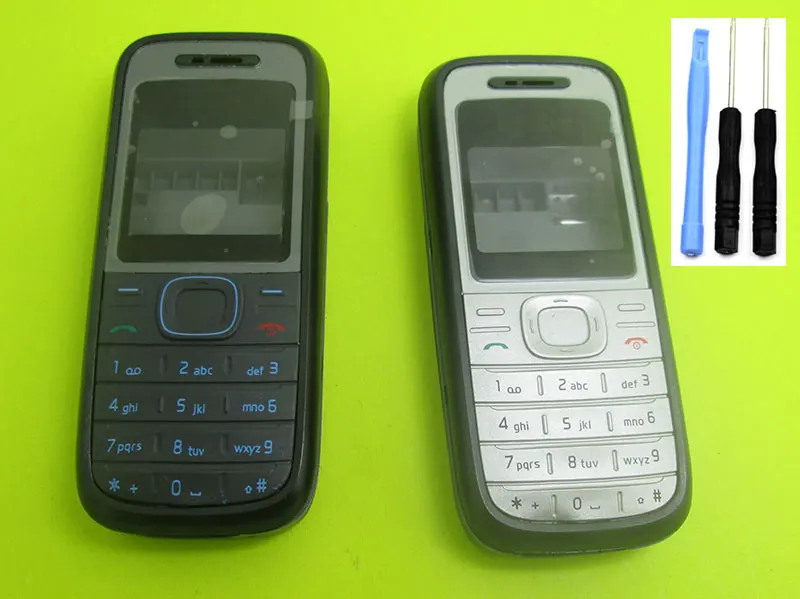 10 шт. Белый Черный Корпус Крышка батарейного отсека клавиатура для Nokia 1200 1208 и
