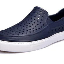 Мужские слипоны сабо сандалии для вождения мужские летние туфли для сада дышащие пляжные тапочки мужские лоферы с вырезами