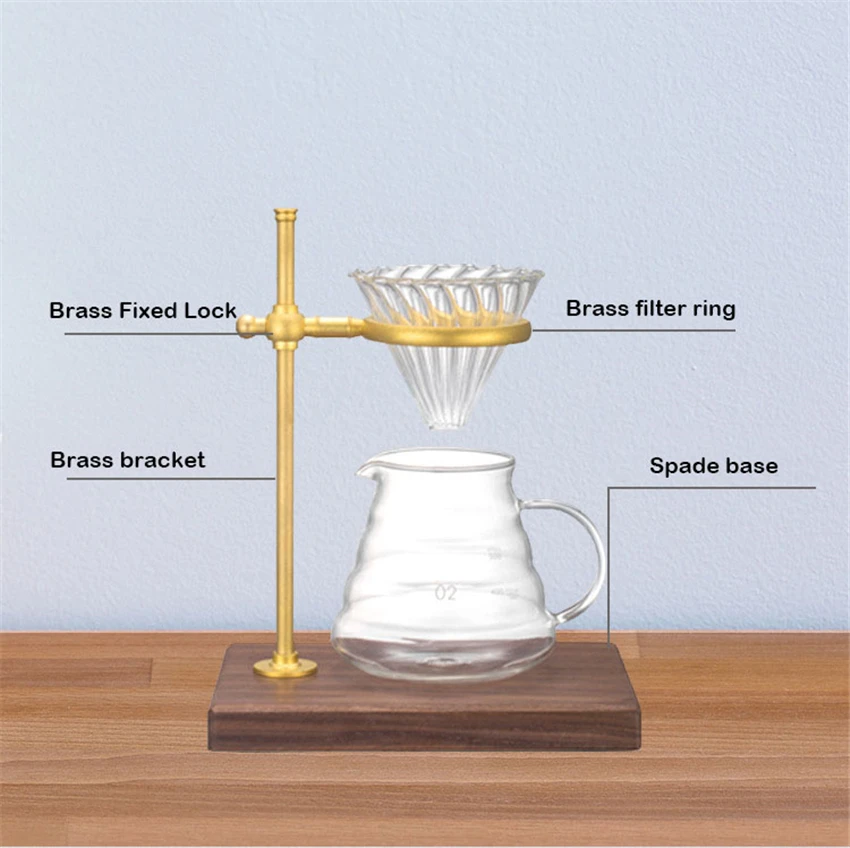 Деревянная основа, ручной держатель для кофейного фильтра, регулируемый держатель для чашки, ручной кофейный фильтр, капельница, подставка для кофейника, аксессуары для кофе