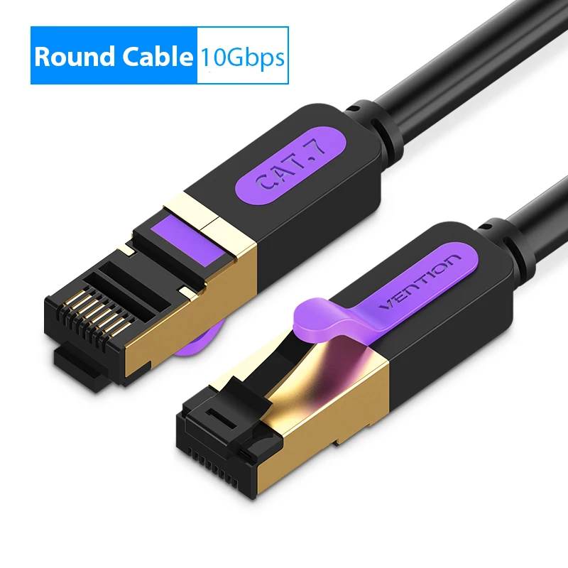 Vention High-Speed Cat7 Ethernet Network Cable - Durable STP Patch Cord for Enhanced Connectivity