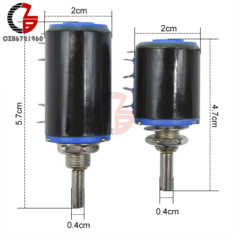 WXD3-12-1W WXD3-13-2W Potentiometer Switch 100 200 470 680 1K 2.2K 3.3K 4.7K 5.6K 6.8K 10K 22K 33K 47K 68K 100K ohm Knob Switch