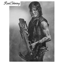 REALSHINING полный, алмазная вышивка, на заказ алмазная живопись Ходячие мертвецы 3d вышивка крестиком, картина, Алмазная мозаика, декор FS1546