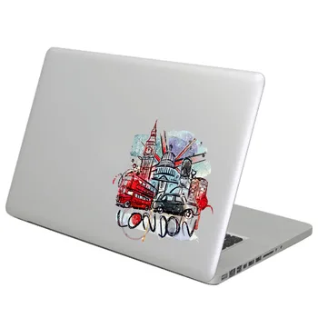 

Big Ben Bus London Landmark Colorful Laptop Sticker for Macbook Decal Pro Air Retina 11 12 13 15 inch Art Mac Book Partial Skin