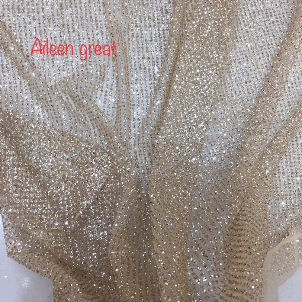 5 ярдов золотого и серебристого блестящего тюля кружевной ткани высокого качества для праздничного платья
