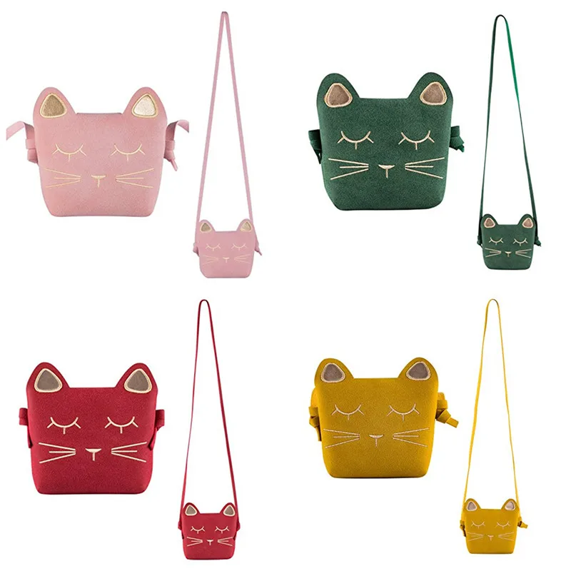 Милая мини-сумка на одно плечо с милыми кошачьими ушками, сумка-мессенджер, сумка для еды для детей