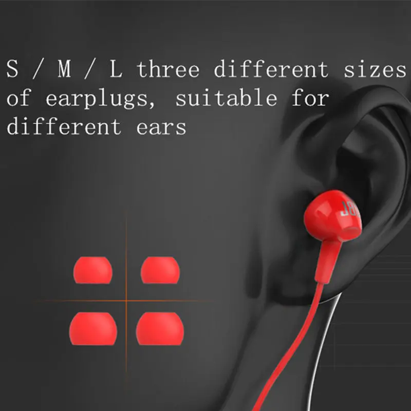 JBL Original In ear Bass Mobile phone headset C100SI Earphone with Microphone 3 5mm plug