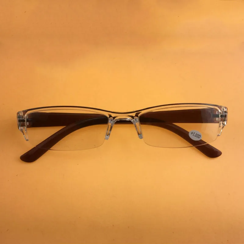 Для мужчин Для женщин прозрачные очки для чтения ультра-легкие переносные очки Пластик объектив дальнозоркость 1,0 1,5 2,0 2,5 4,0 R163