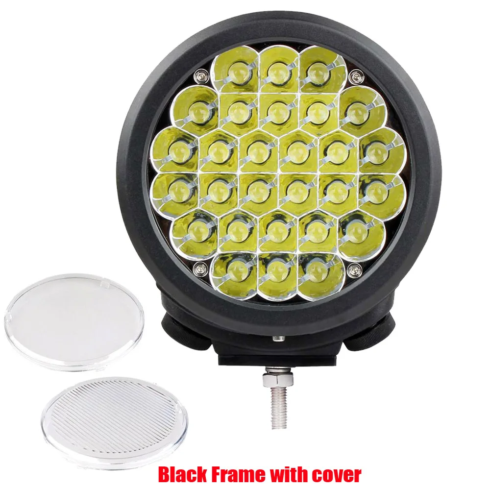GDCREESTAR 140 W светодиодные фонари для внедорожников 12 V/24 V " светодиодный фары дальнего света мощный прожектор повышенной яркости 4x4 140 Вт 7" дюймовый светодиодный дальнего света x1pc - Цвет: Black Frame