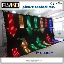 Горячая Распродажа Складная гибкая ткань для проекции светодиодного Видео сценический фон с контроллером ПК