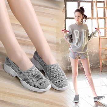 

Womens Walking Shoes Brand Slip-On Unisex Men Sneakers Trend Air Mesh Gym Shoes For Woman Sport Shoe Couple Summer Loafer Flats