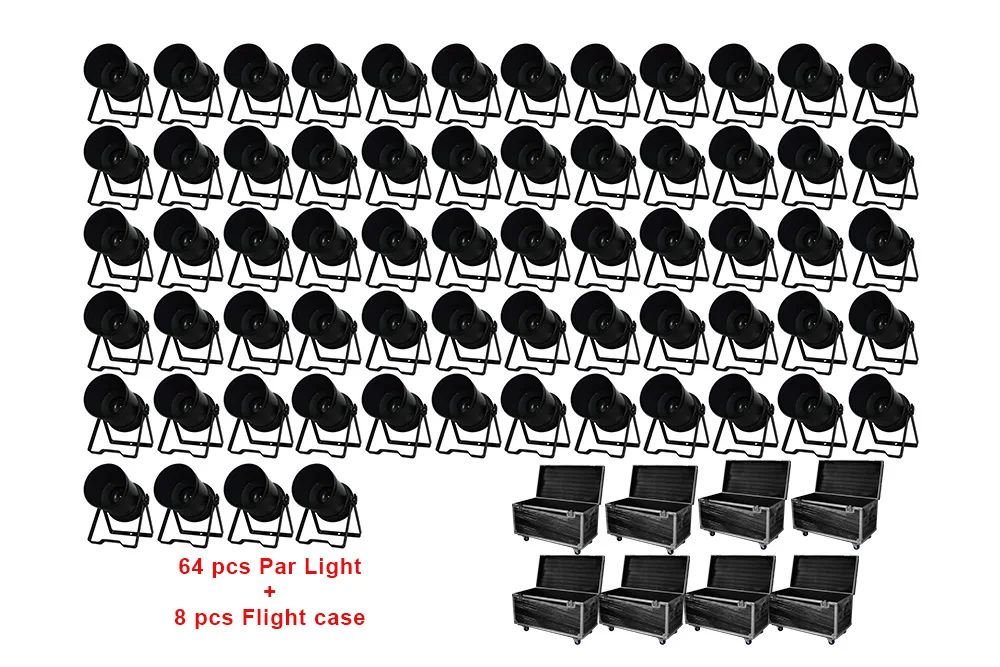 64pcs Linear ZOOM 200W COB LED Par Light