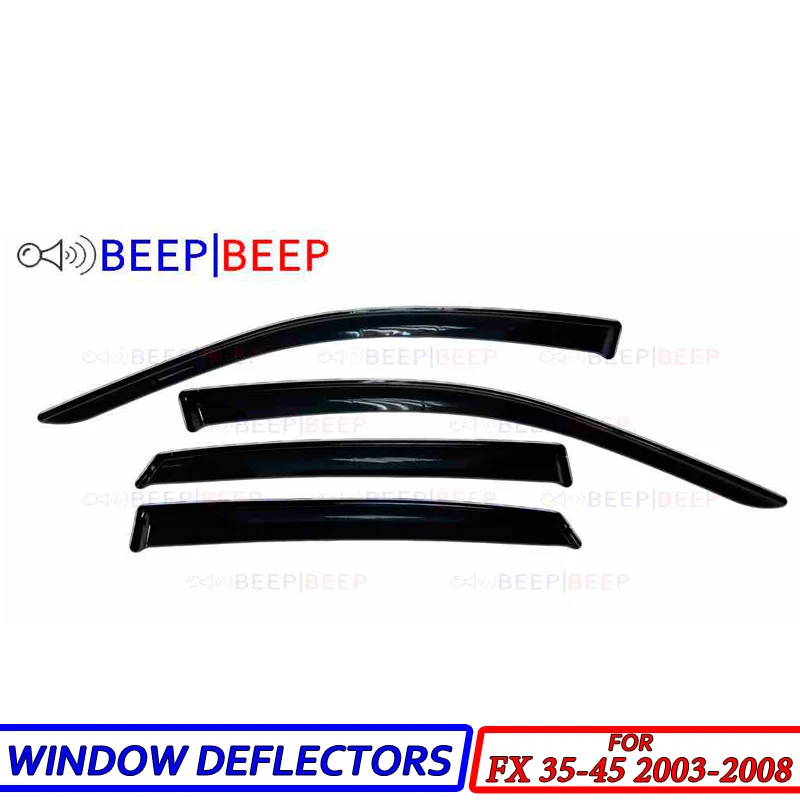 For Infinity FX35 / FX45 2003-2008 car window deflectors wind sun guard rain vent visor cover styling accessories | Автомобили и