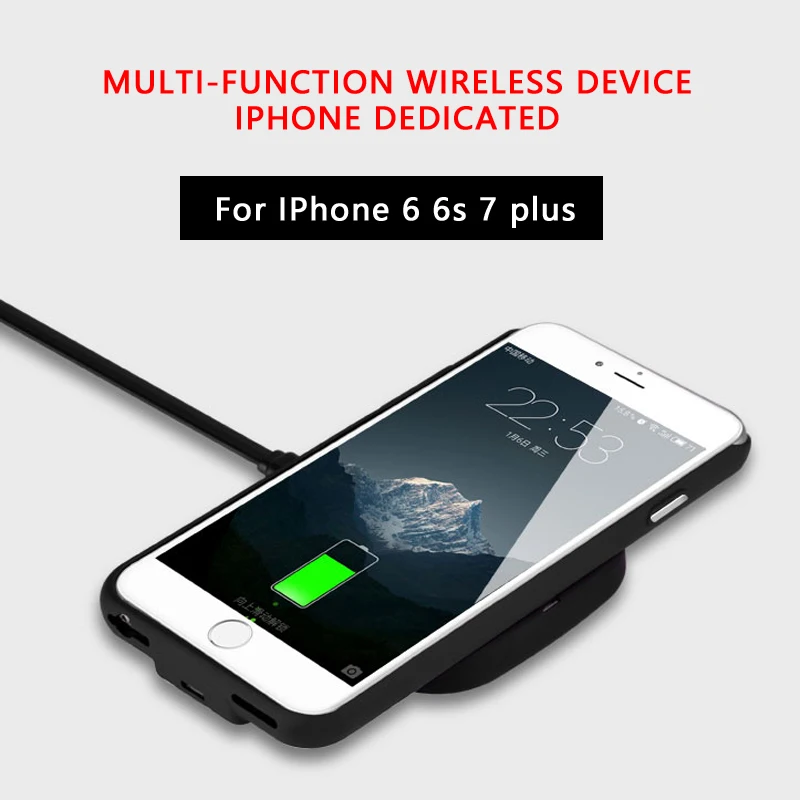 

Car Wireless Charger Holder Magnetic Adsorption for iPhone 6 6s plus 7 Plus 6plus 7plus Multi-function charger Fast Charging