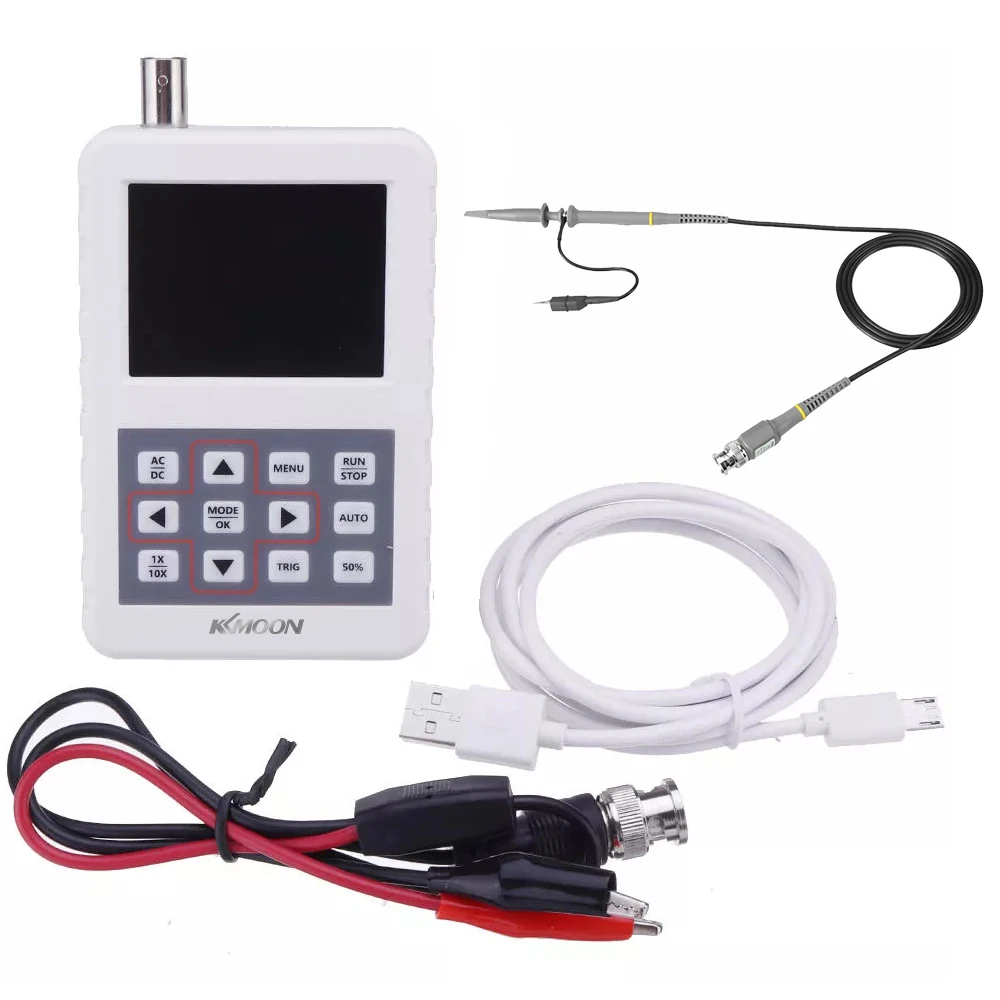 

KKmoon DSO PRO Handheld Mini Digital Oscilloscope with 5M Bandwidth 20MS/s Sampling Rate with P6100 Oscilloscope Probe