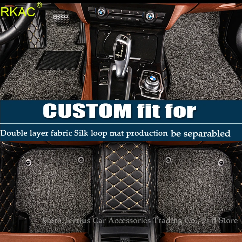 

RKAC Double layer fabric universal Car Floor Mats For Toyota LAND CRUISER PRADO 120 2003-2009 Foot Carpets Mat High Quality Wat