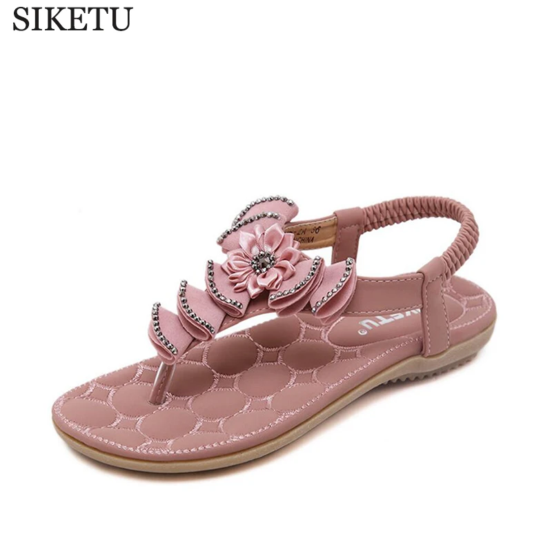 bohemian style flat sandals