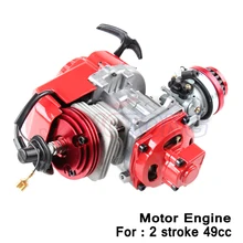 Moteur à refroidissement à air 2 temps 49cc, avec bougie d'allumage en iridium C7, vilebrequin HP à cercle complet et carburateur de course, vente en gros d'usine