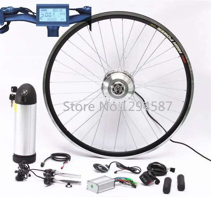 Cheap All in one KIT 36v 350w electric bicycle conversion kit with 36v 9ah water bottle lithium battery 0