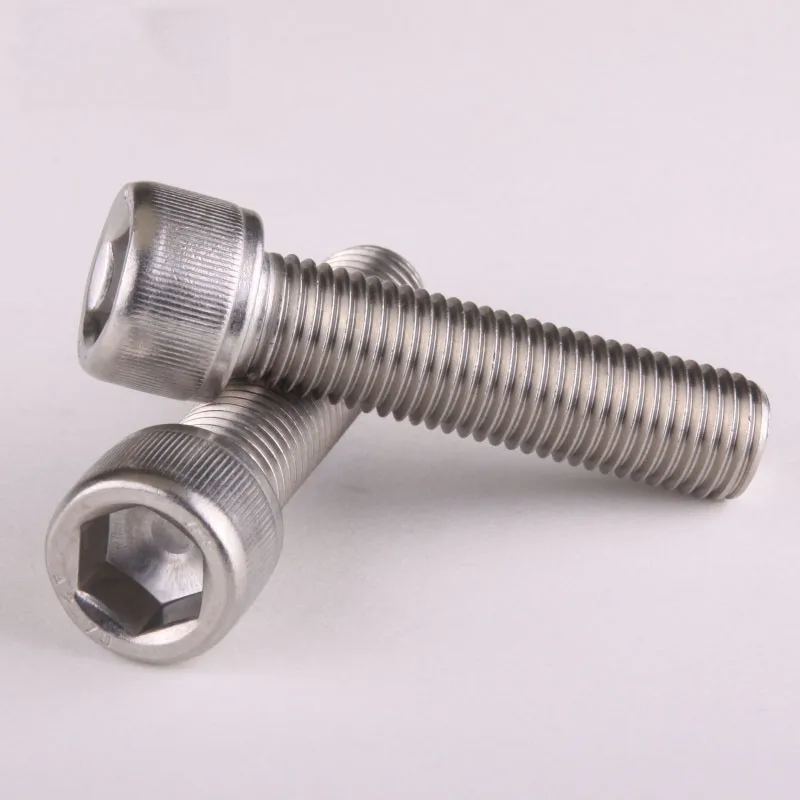 

5PCS 304 Stainless Steel Hex Socket Screw Cylinder Head Bolt Knurling Cup Head M6 * 30mm DIN912