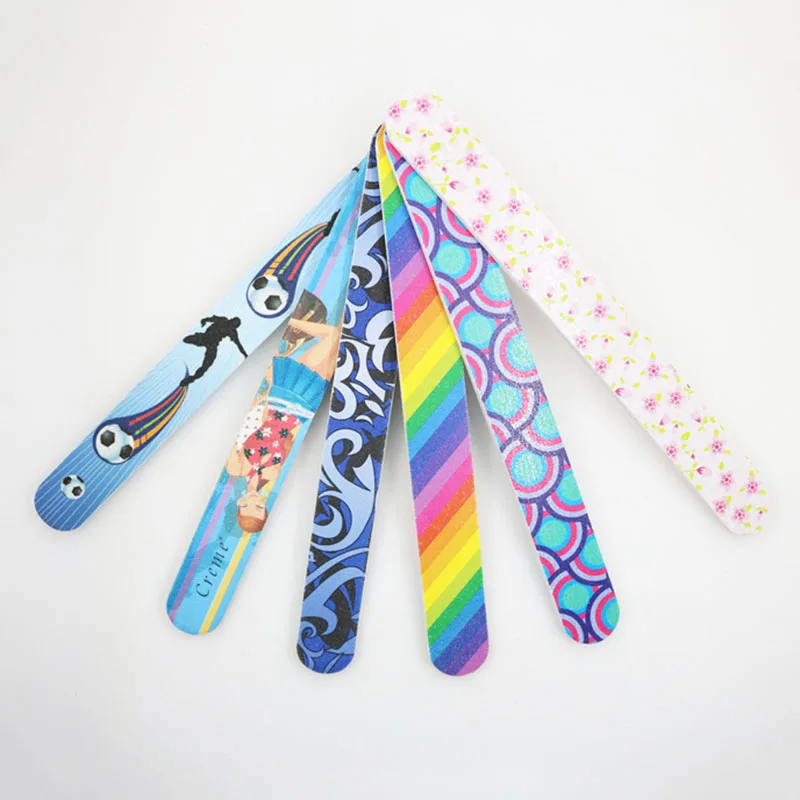 

10pcs/Set Printing Double Sided Nail File Disposable Nail Polishing Buffer Lime Nail Care Toe Pedicure Manicure Tools