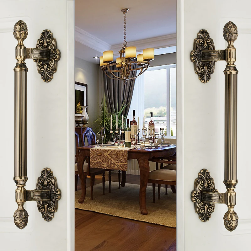 

Chinese Retro Full Solid Wooden Door Sliding Door Wardrobe Door Handle Cabinet Drawer Handle(C.C:285mm,L:420mm)