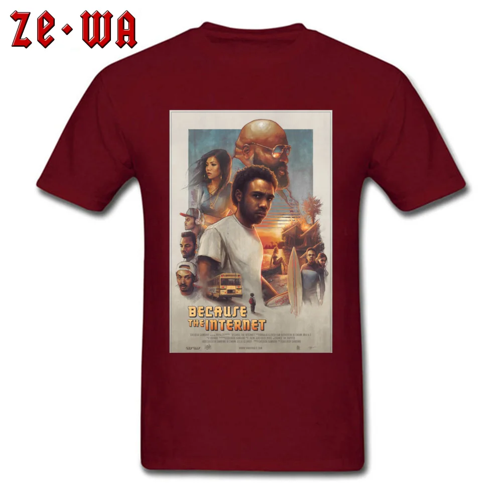 Childish Gambino Movie Poster 4995 Casual Tops & Tees for Men Pure Cotton Summer Autumn O-Neck T-shirts Group T Shirt Newest Childish Gambino Movie Poster 4995 maroon