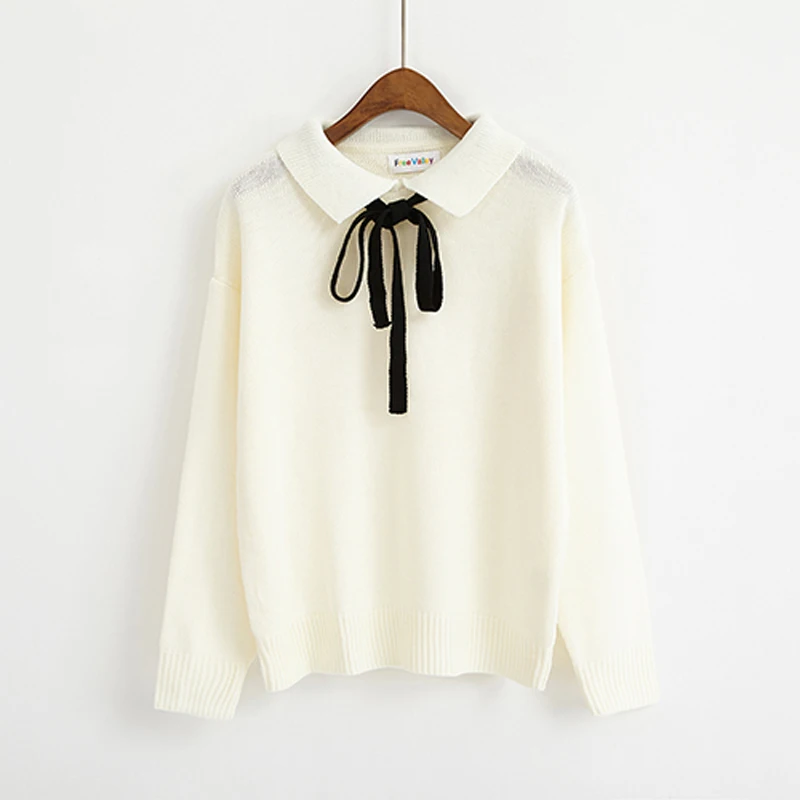 Preppy Style Patchwork Outwear Ladies Women Sweaters and Pullovers Knitwear Cute Loose Autumn Winter Harajuku Kawaii 2SWT1117 Preppy Style Patchwork Outwear Ladies Women Sweaters and Pullovers Knitwear Cute Loose Autumn Winter Harajuku Kawaii 2SWT1117