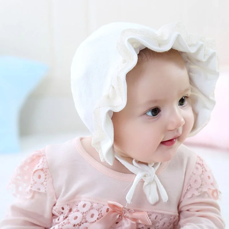 Новые детские шляпа для маленьких девочек для маленьких детей 3 Снежинка кепка со шнуровкой - Цвет: Белый