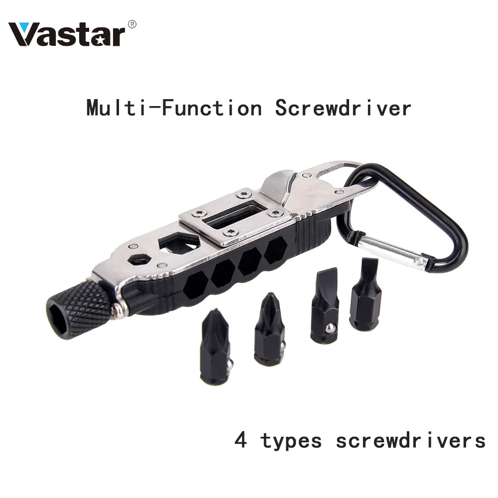 

Vastar 4 in 1 Screwdrivers Wrench Pliers Bottle Opener Key Ring Survival Equipment with Led Lights screwdriver bit set