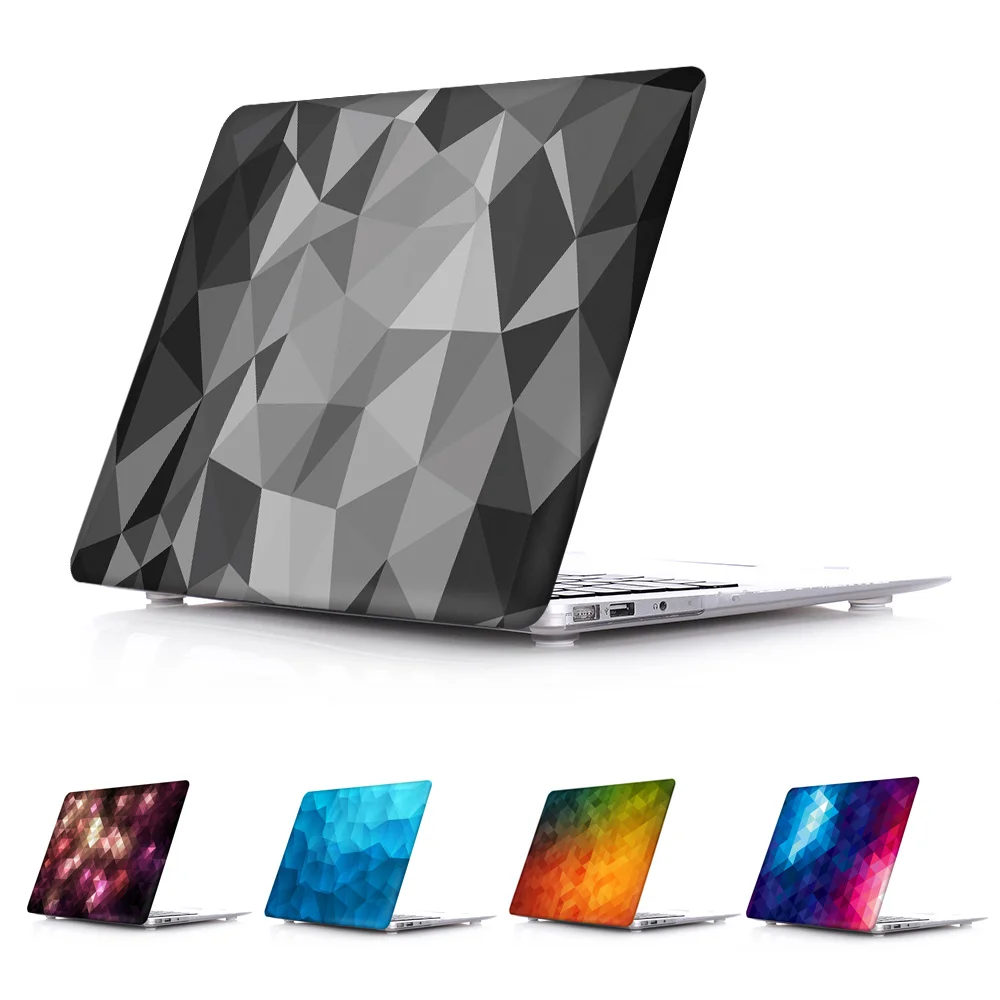 Geometric Color Blocking Crystal Hard Sleeve Case Air 11 13 Pro 13 15 12 inch With