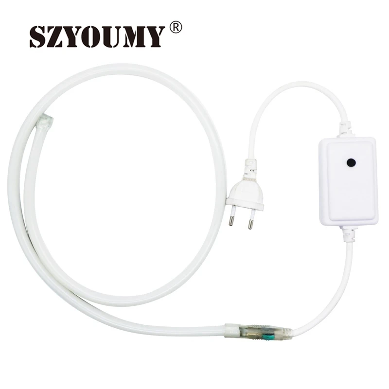 buy SZYOUMY NEW Flexible LED Neon Light 5m10 meter 2835 SMD LED Strip Light 220V IP67 LED Outdoor Lighting With US EU Power Plug