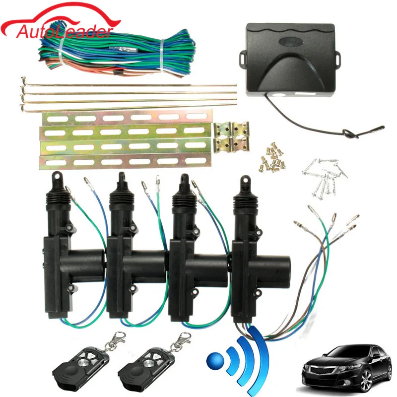 

360 Degree Rotation Universal Car Auto Remote Central Fob Alarm Security Kit 2 4 Door Bracket Locking Keyless Entry System