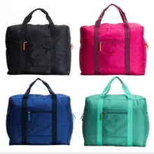 Унисекс, водонепроницаемая нейлоновая складная дорожная сумка, большая вместительность, складная дорожная сумка для багажа, одноцветная сумка для мужчин и женщин, прочная