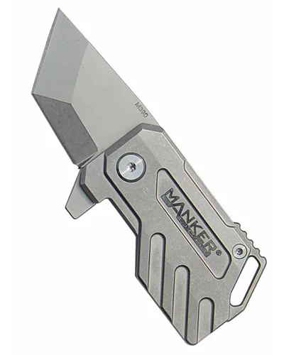 Natural Color Manker Elfin Stonewash Titanium TC4 Liner Lock M390 Steel Folding Mini Keychain Knife Tool(3 Style Option) Self-defense Tool - Испускаемый цвет: Natural Color