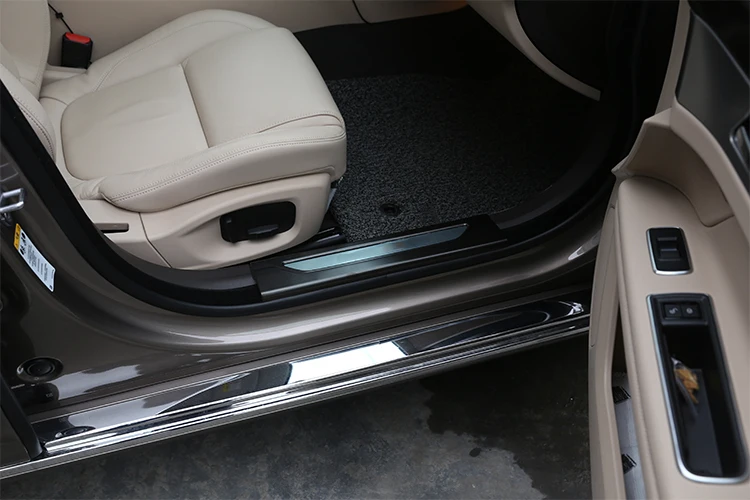 4 шт., для Jaguar XF 304, нержавеющая сталь, Накладка на порог автомобиля, защитная накладка, накладка, наклейка, аксессуары для автомобиля