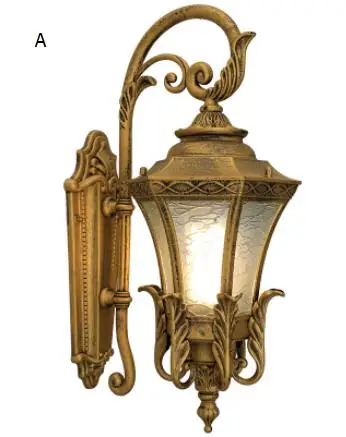 Di luar ruangan Lampu Dinding gaya Eropa villa taman tiang ...