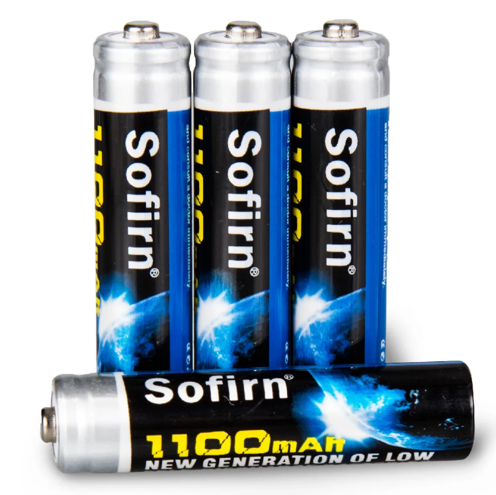 Sofirn 4 шт. AAA батарея 1100 мАч NiMh аккумуляторные батареи 1 2 в 3A Cell Bateria низкая