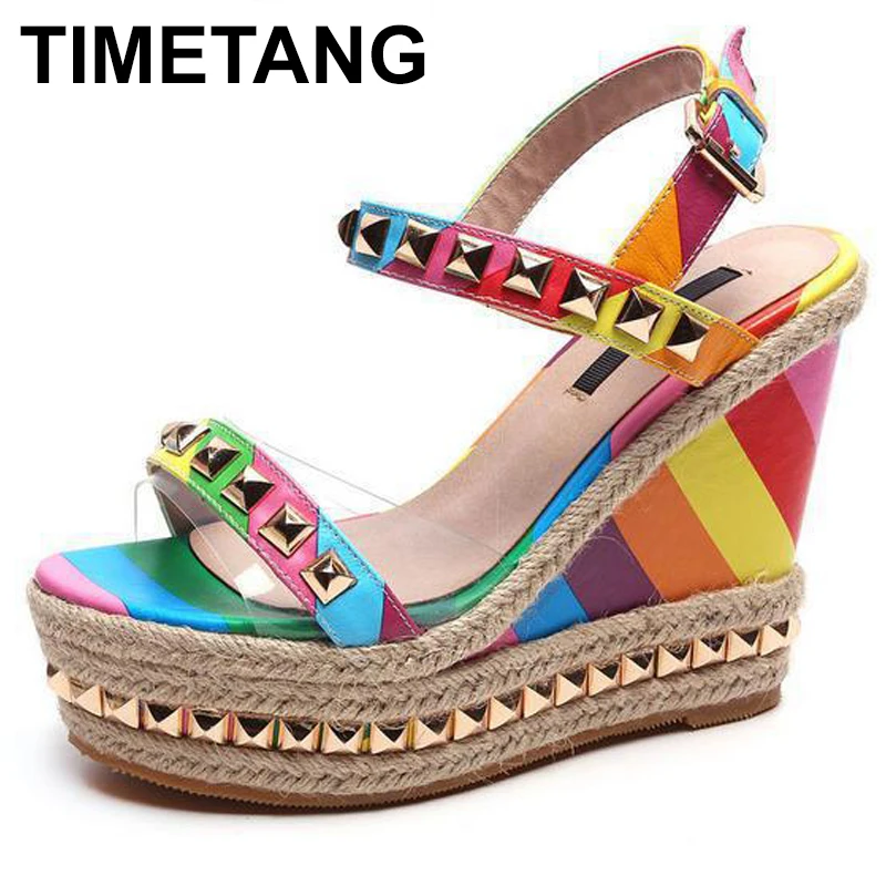 en étnicas cuero alto sandalias tacón Timetang Con de de sandalias étnicas UzSjVpLqMG