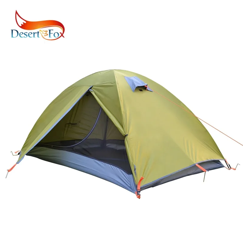 Desert&Fox Backpacking Lightweight Camping Tent Double Layer Fiberglass 2 Person Waterproof Portabl