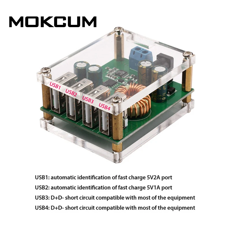 

DC-DC Step Down Power Supply Module 5A Buck Coverter Buck 9V/12V/24V/36V/48V/60V to 5V 4U-5A Step Down Module