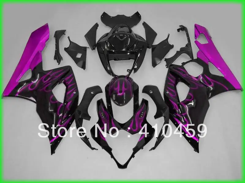 

Motorcycle Fairing kit for SUZUKI GSXR1000 GSX-R1000 GSXR 1000 K5 05 06 2005 2006 purple flames black ABS Fairings set SN20