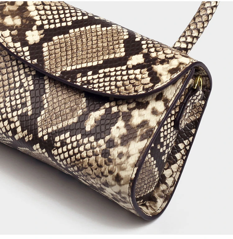 Burminsa винтажные Мини Сумки из натуральной змеиной кожи для женщин индивидуальный дизайн маленькие дамские сумки через плечо