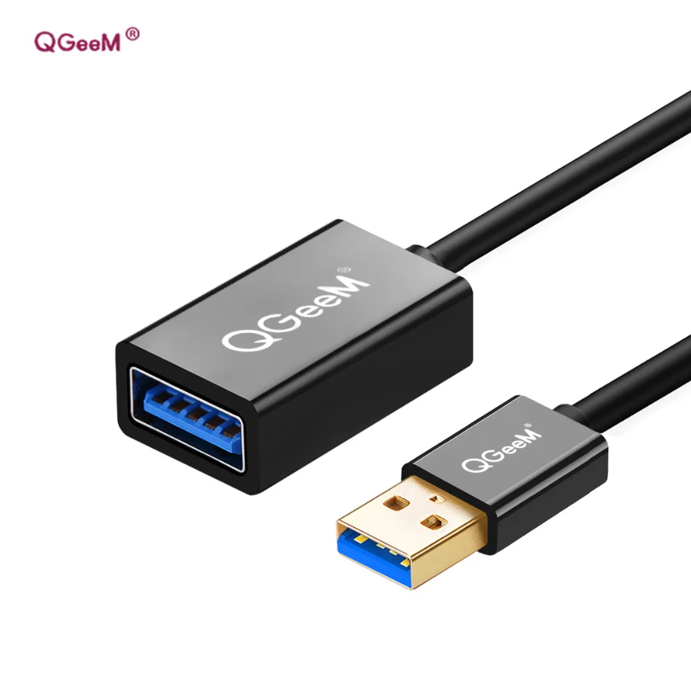 QGeeM USB Extension Cable Cord Super Speed USB 3.0 Cable Male to Female 1m 2m 3m Data Sync USB 2.0 Extender Cord Extension Cable