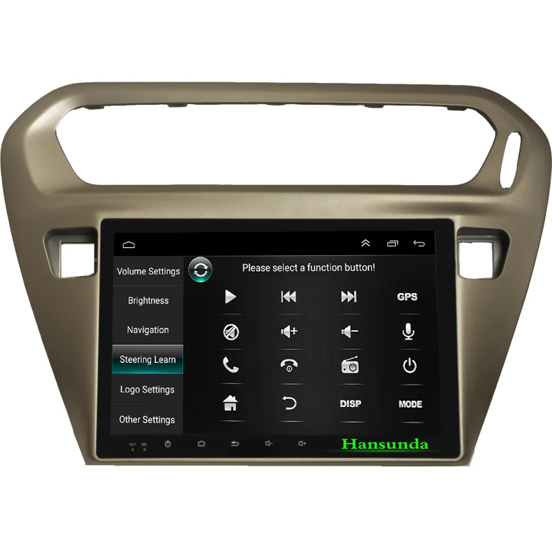 Best Quad Core 1024*600 Android 6.0 Car PC GPS Navigation Player Deckless Car Stereo for Peugeot 301 2014 Radio Bluetooth 3G 4G LTE 4