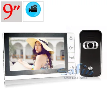 

DP-998R auto record 9 inch video doorphone system 700tvl hd camera intercom two way talk doorbell support sd card