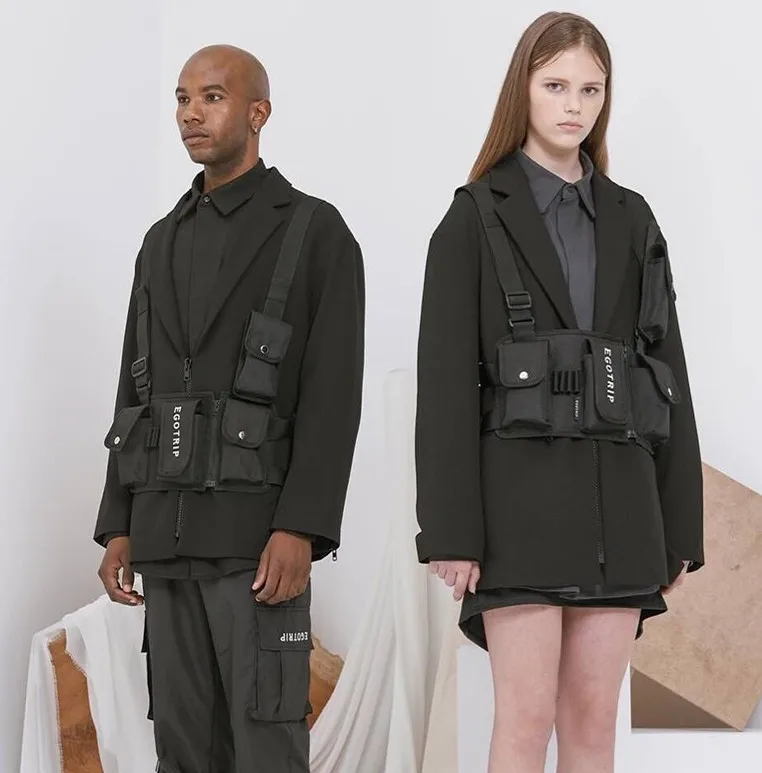 

hiphop kanye west update ins hot style chest Rig Military tactical chest bag Functional package trendsetter fashion pop Prechest